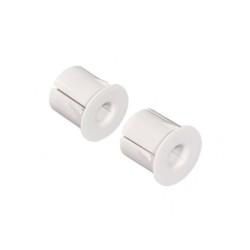 Adaptador de plástico para empotrar, blanco , diametro 19 mm