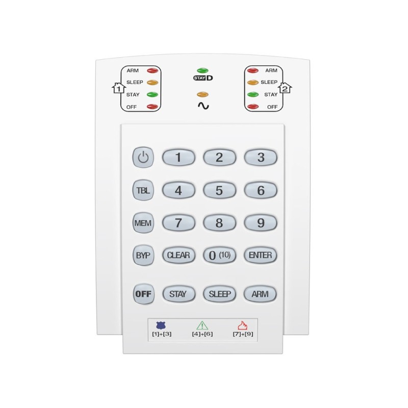 TECLADO DE LEDS CABLEADO 10 ZONAS.VERTICAL