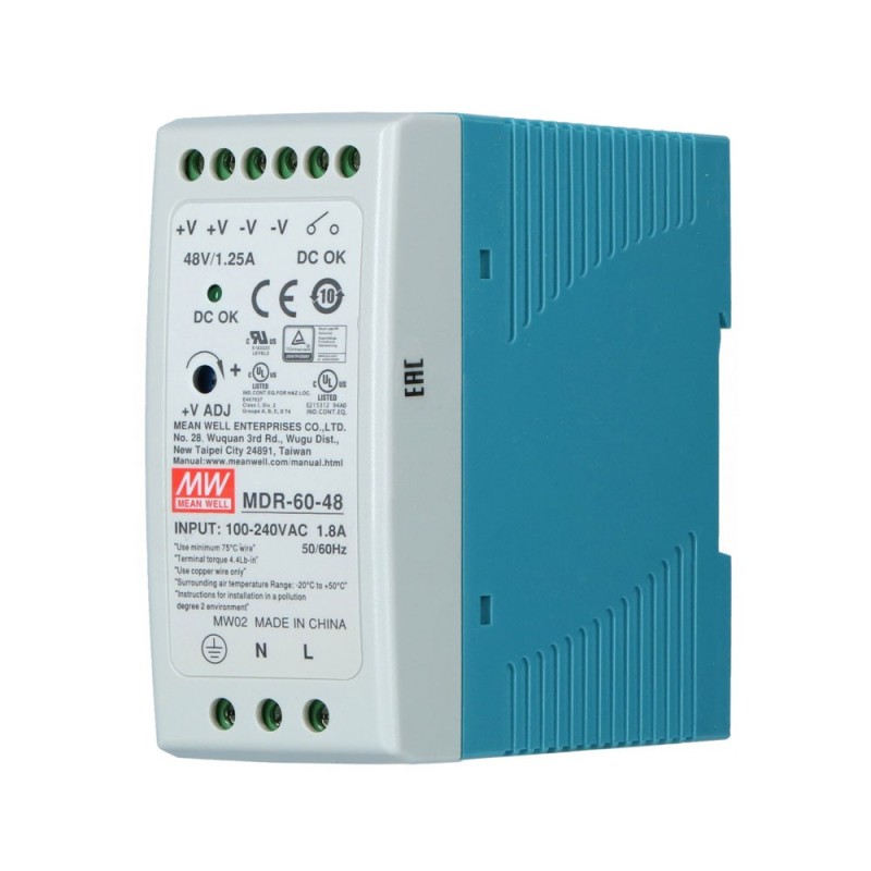 60W Single Output Industrial DIN Rail Power Supply