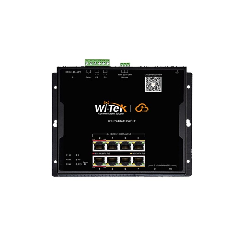 Industrial Flat-type Switch. 8 1000Mbps PoE ports and 2 1000