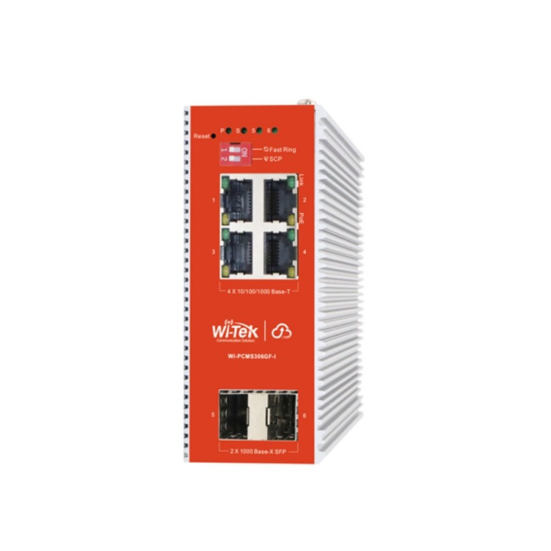 Industrial Cloud Switch 4×10/100/1000 Base-T PoE+ ports and