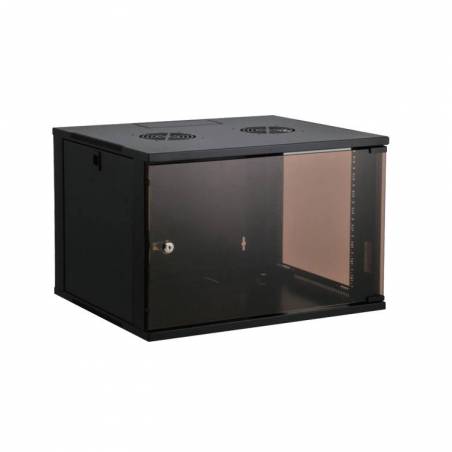 (SAM-4453) Wall cabinet 540*450mm,6U, black color, with 1pc 6-port PDU and 1pc shelf