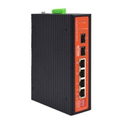 4GE+2SFP Fiber Uplink Industrial PoE Switch with 4Port PoE