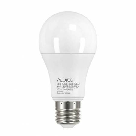 (AEOTEC-004) Bombilla LED Aeotec Bulb 6 Multi-Blanco (E27). Tecnología Z-Wave Plus. Convierte la luz de