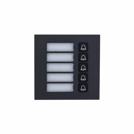 (DAHUA-3102) Módulo pulsador Dahua con 5 botones para sistema de videoportero IP . IK07. IP65. Color ne