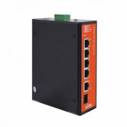 (WITEK-0018) 4FE+1GE+1SFP Fiber Uplink Industrial PoE Switch with 4Port PoE