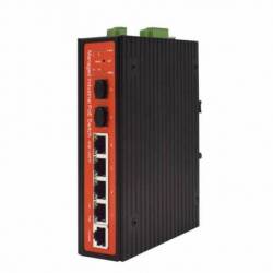 (WITEK-0021) 4GE+2SFP Fiber Uplink Managed Industrial PoE Switch with 4Port PoE
