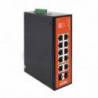 (WITEK-0036) 8FE+2GE+2SFP Fiber Uplink Industrial PoE Switch with 8Port PoE