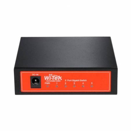 (WITEK-0014) 5xGigabit Ethernet Switch with steel case