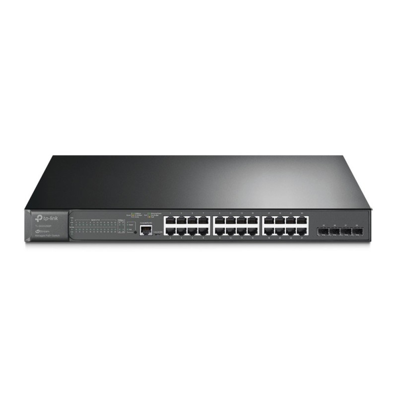 Switch L2+ Gigabit con 24 puertos PoE+ y 4 SFP
