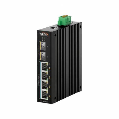 (WITEK-0067) 4GE+2SFP Fiber Uplink Easy Smart Managed Industrial PoE Switch