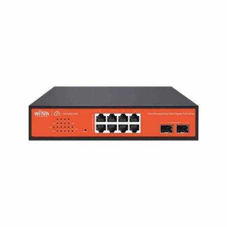 (WITEK-0074) Cloud Easy Smart Managed PoE Switch 8*10/100/1000Mbps