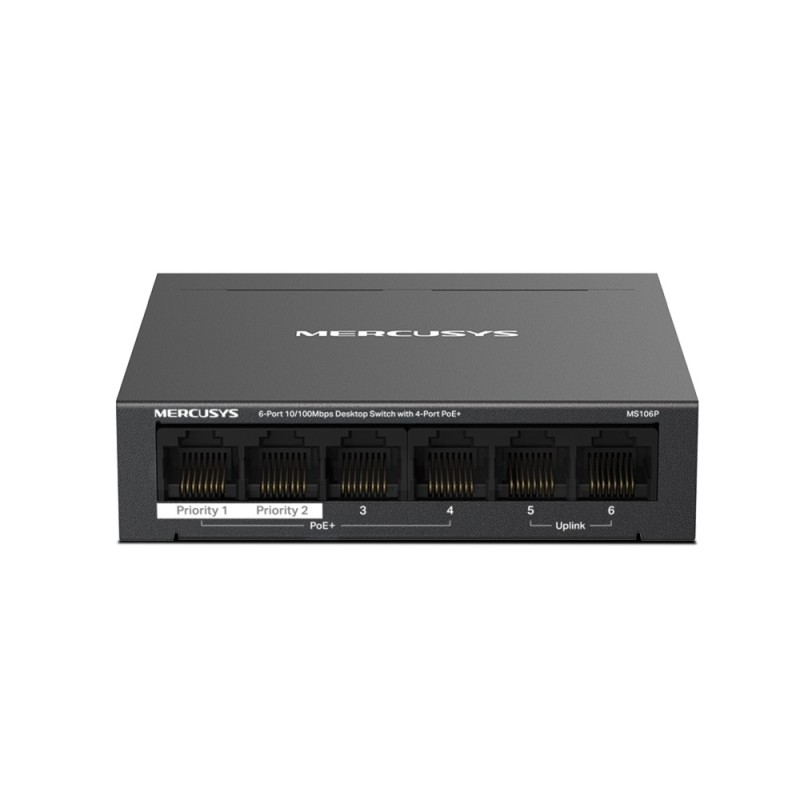 Switch no gestionable Fast Ethernet PoE Mercusys