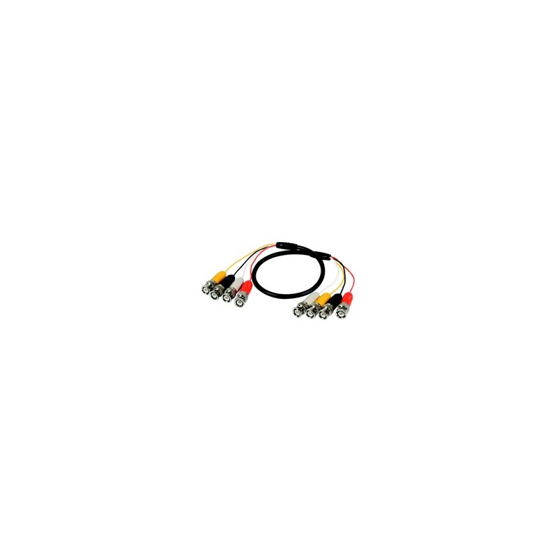 Cable preparado múltiple de 2 metros, conectores macho BNC
