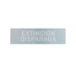 Etiqueta de texto PMMA Notifier para panel de extinción ilum