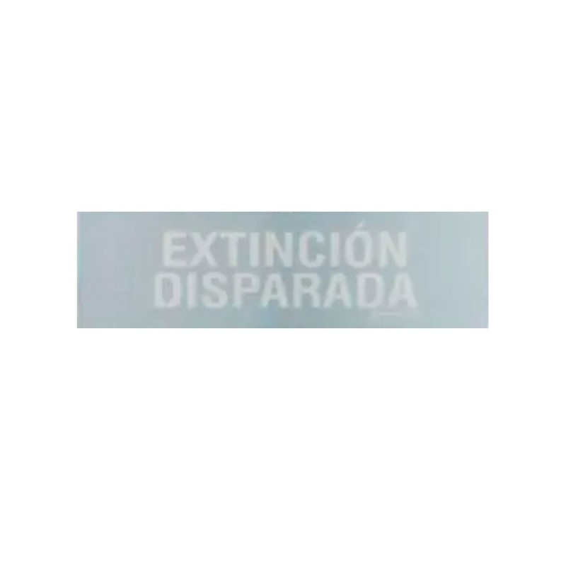 Etiqueta de texto PMMA Notifier para panel de extinción ilum