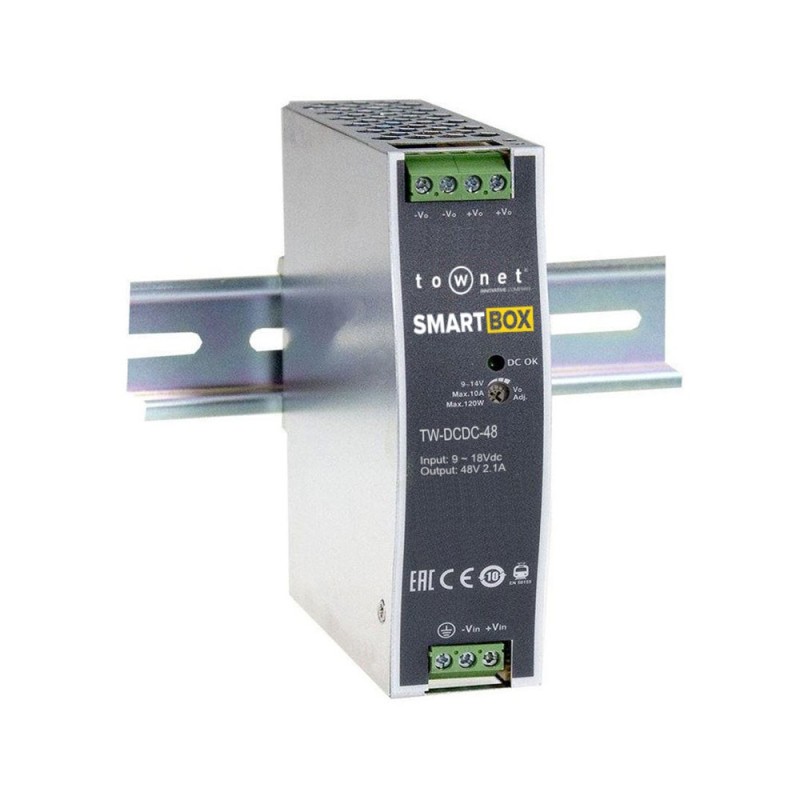 Industrial DIN rail converter; Input 9-18Vdc; Single Output