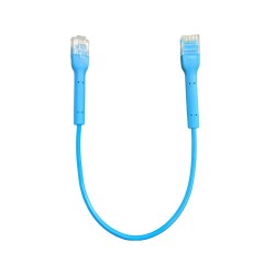 UTP patch cord, Cat6 UTP, 32AWG, 0.3m, blue,  OD: 3,2mm