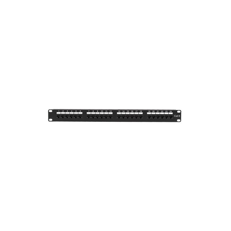 PATCH PANEL 24 PUERTOS UTP/RJ45 CAT6.MONTAJE RACK. DUAL IDC.