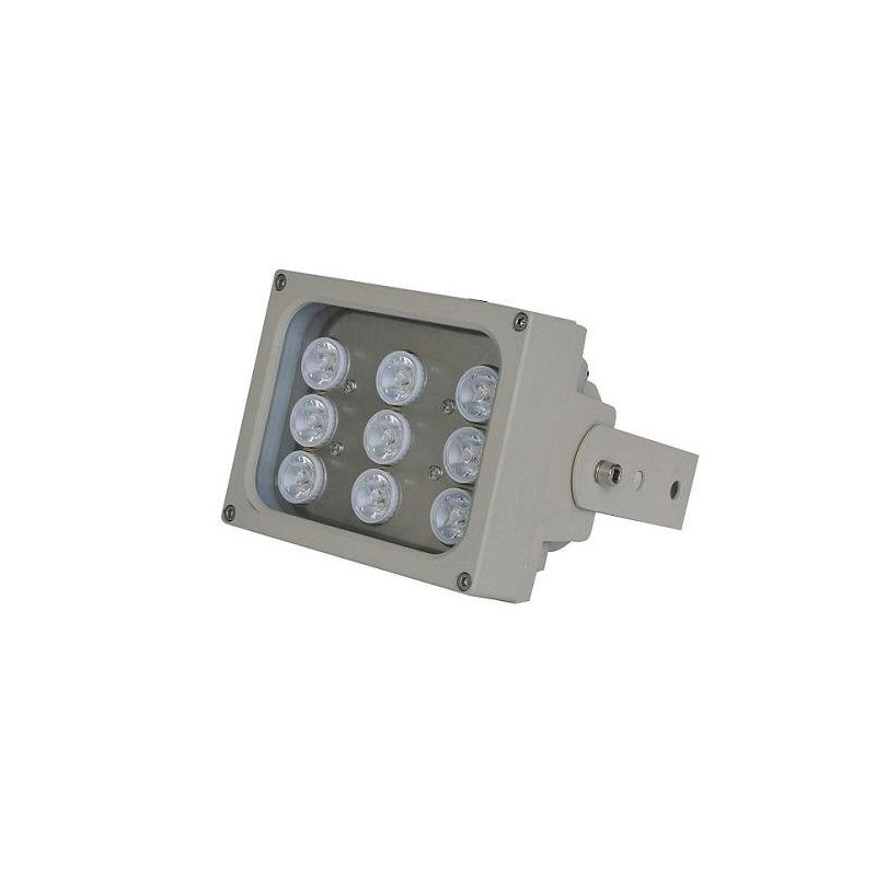 FOCO INFRARROJO 110MTS-60º. 9LEDS. AC220V.24W.IP66 WATERPROO