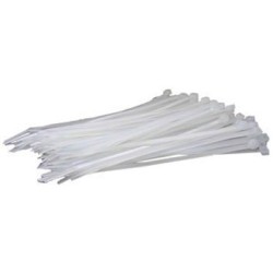 SELF LOCK NYLON CABLE TIES-WHITE COLOR/ 100PCS/BAG