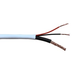 CABLE CCTV COMBI RG-59+2 X0.81CCS M/M. BLANCO.ROLLO 100MTS